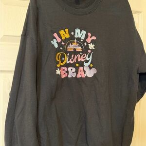 Disney Black Sweatshirt with Colorful Embroidery